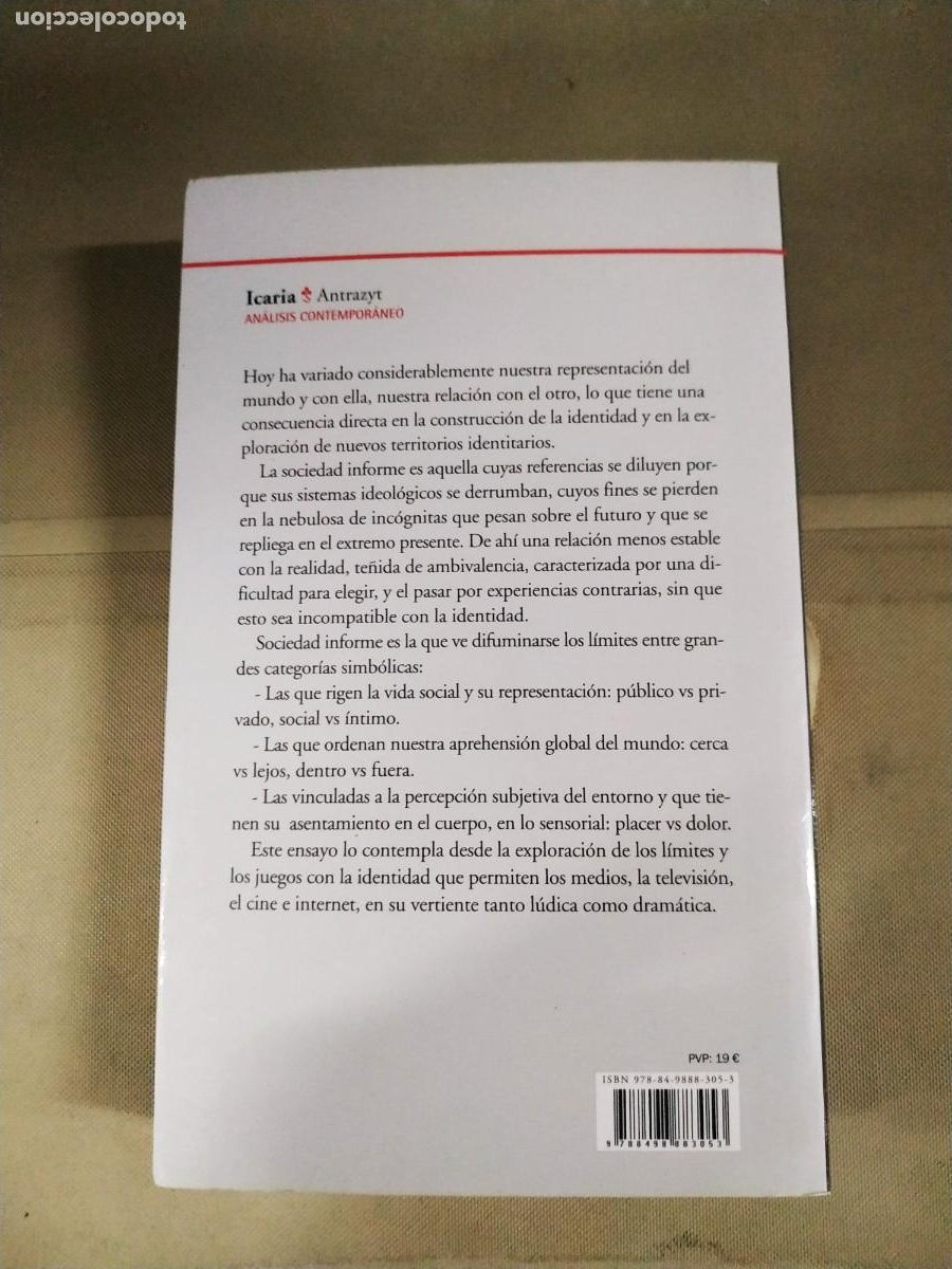 Libros de segunda mano: La sociedad informe - G&eacute;rard Imbert. Icaria - Foto 2