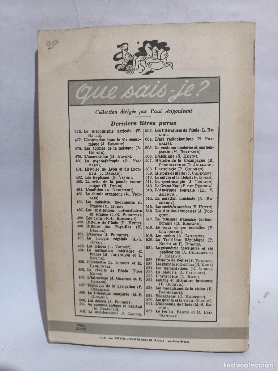 Libros de segunda mano: Ernest Baumgardt - Les M&eacute;canismes de la Vision - 1952 - Foto 3