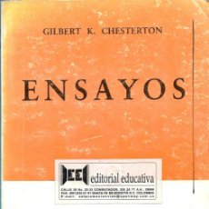 Libros de segunda mano: ENSAYOS, GILBERT K. CHESTERTON. Lote 390443884