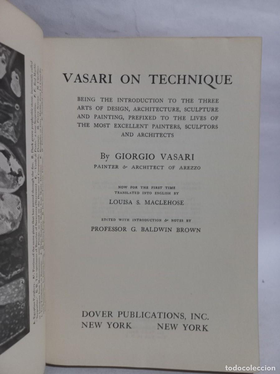 Libros de segunda mano: Giorgio Vasari - Vasari on Technique - 1960 - Foto 3
