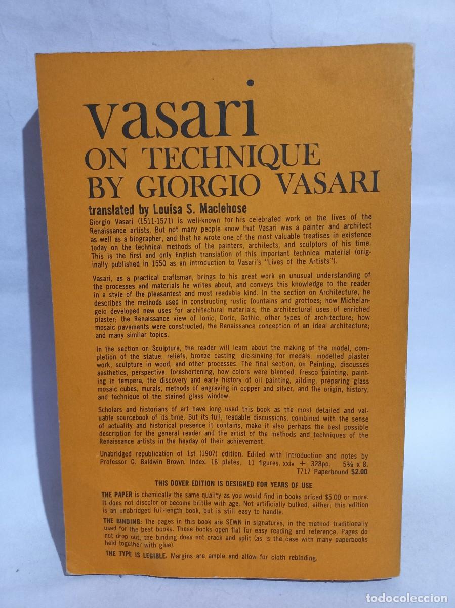 Libros de segunda mano: Giorgio Vasari - Vasari on Technique - 1960 - Foto 5