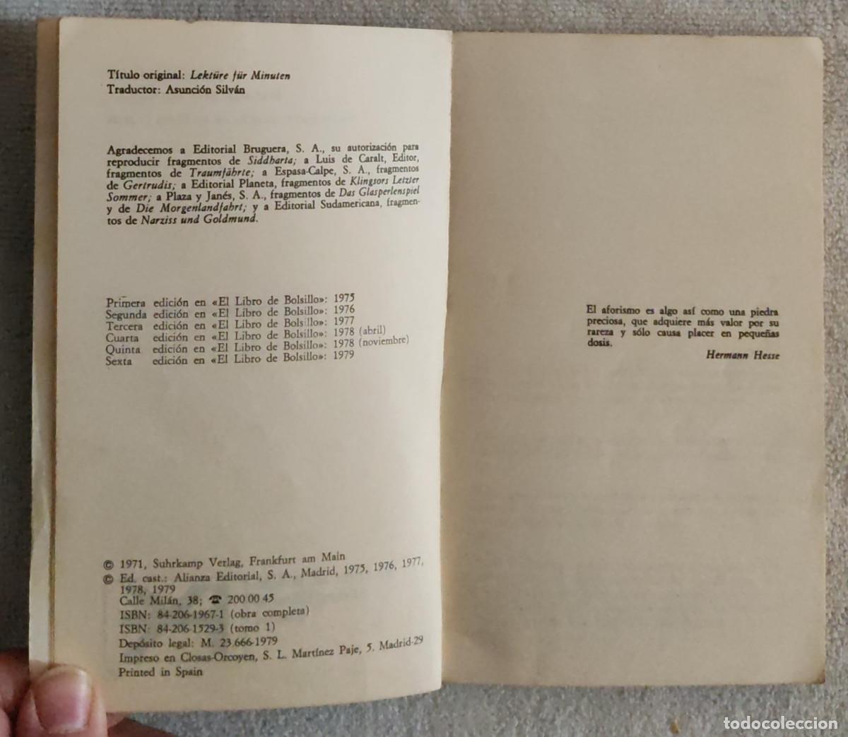 Libros de segunda mano: LECTURAS PARA MINUTOS. - Foto 3
