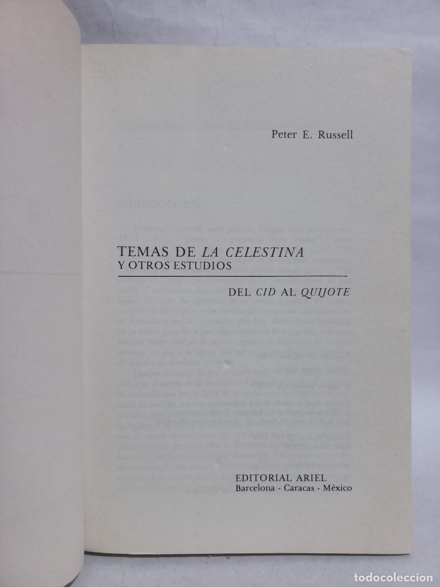 Libros de segunda mano: P. E. Russell - Temas de &rdquo;La Celestina&rdquo; - Primera edici&oacute;n - 1978 - Foto 3