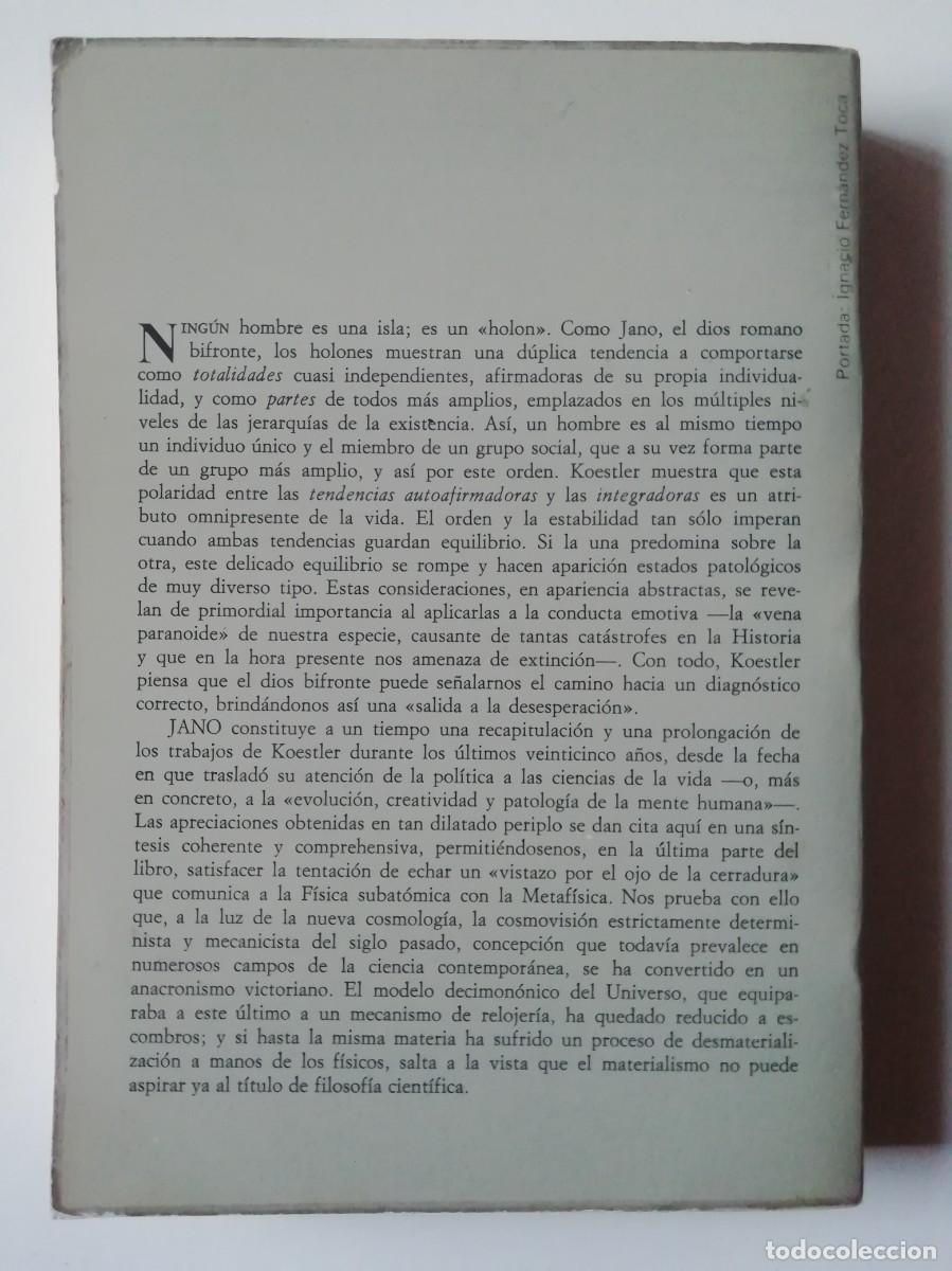 Libros de segunda mano: JANO - ARTHUR KOESTLER - ED. DEBATE 1981 - Foto 2