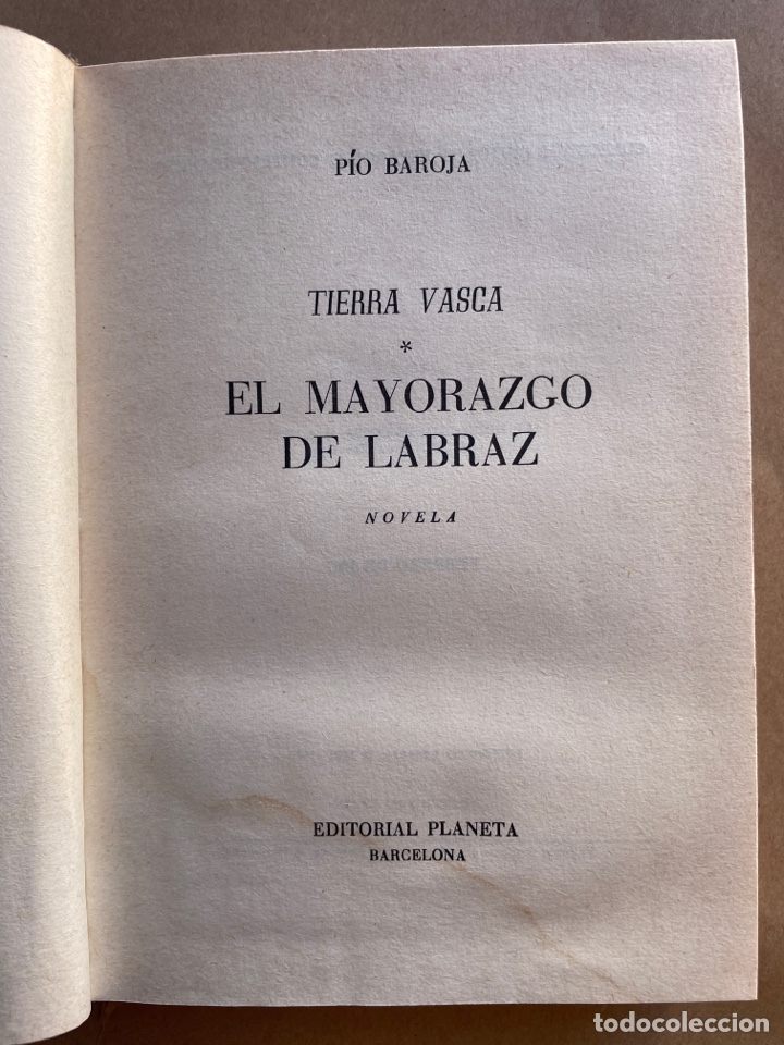Libros de segunda mano: El mayorazgo de Labraz (P&iacute;o Baroja) - Foto 1
