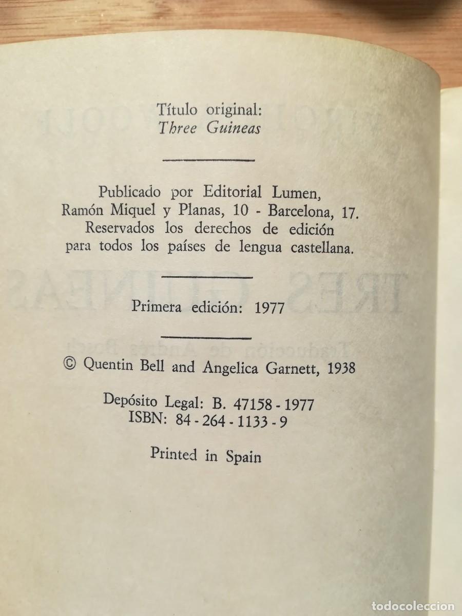 Libros de segunda mano: Tres guineas. Virginia Woolf. - Foto 3