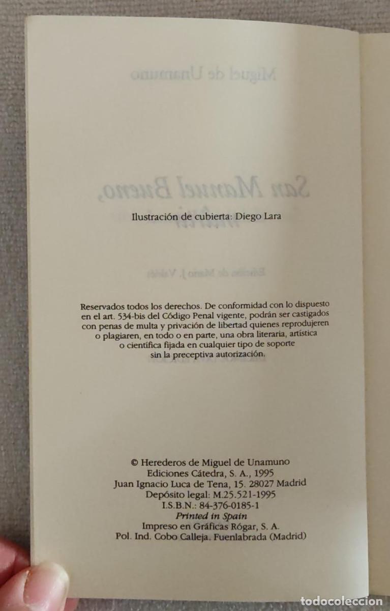 Libros de segunda mano: SAN MANUEL BUENO, M&Aacute;RTIR. - Foto 4