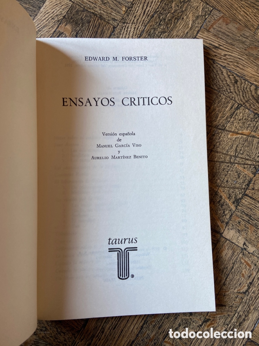 Libros de segunda mano: Ensayos cr&iacute;ticos - E.M. Forster - Taurus (1979) - Foto 3