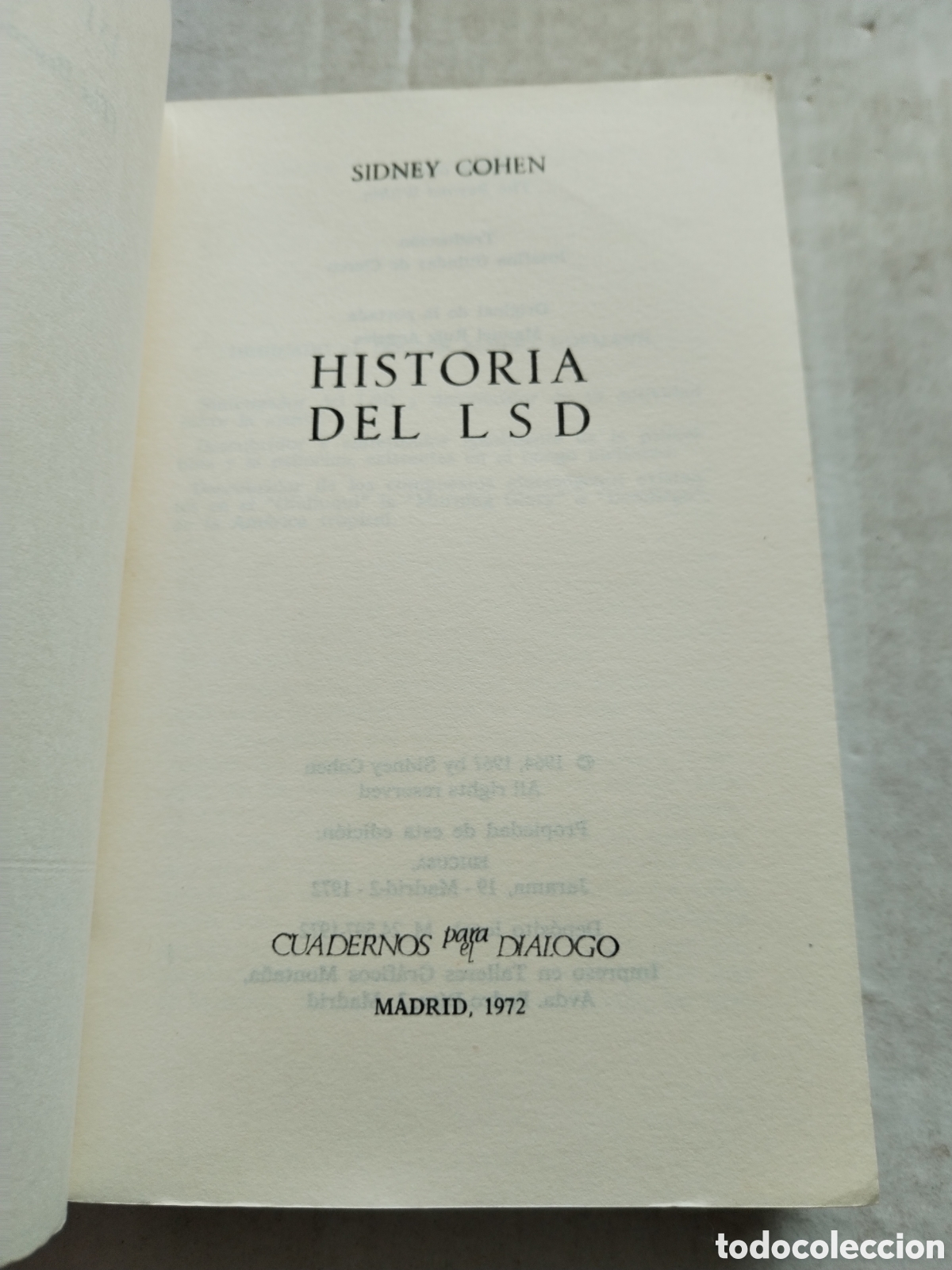 Libros de segunda mano: HISTORIA DEL LSD/SIDNEY COHEN - Foto 2