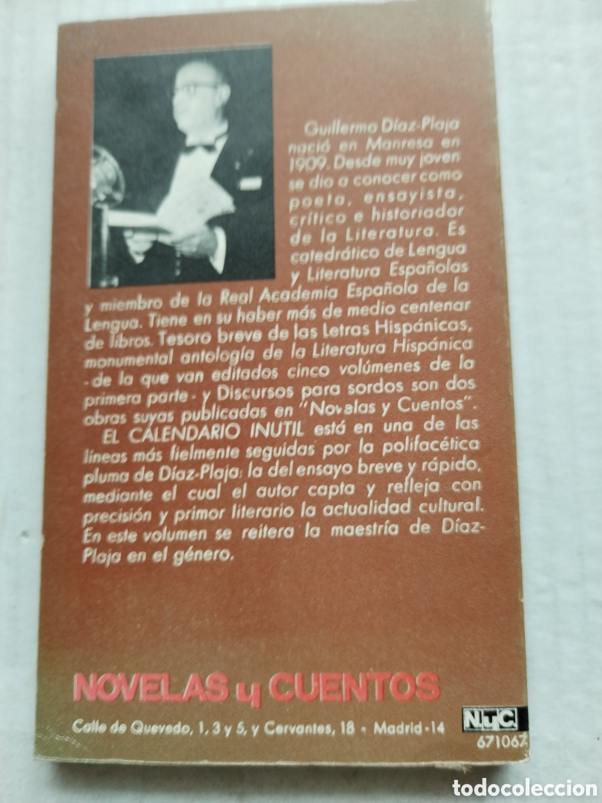 Libros de segunda mano: EL CALENDARIO INUTIL/GUILLERMO DIAZ-PLAJA - Foto 3
