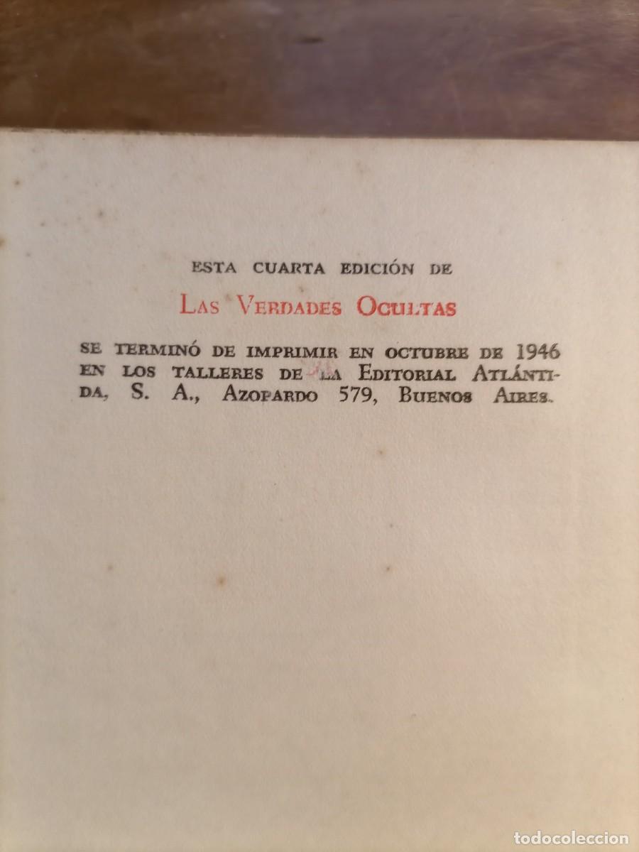 Libros de segunda mano: Las verdades ocultas Constancio G. Vigil - Foto 5
