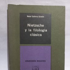 Libros de segunda mano: RAFAEL GUTIÉRREZ GIRARDOT - NIETZSCHE Y LA FILOLOGÍA CLÁSICA - PRIMERA EDICIÓN - 1966. Lote 401765959