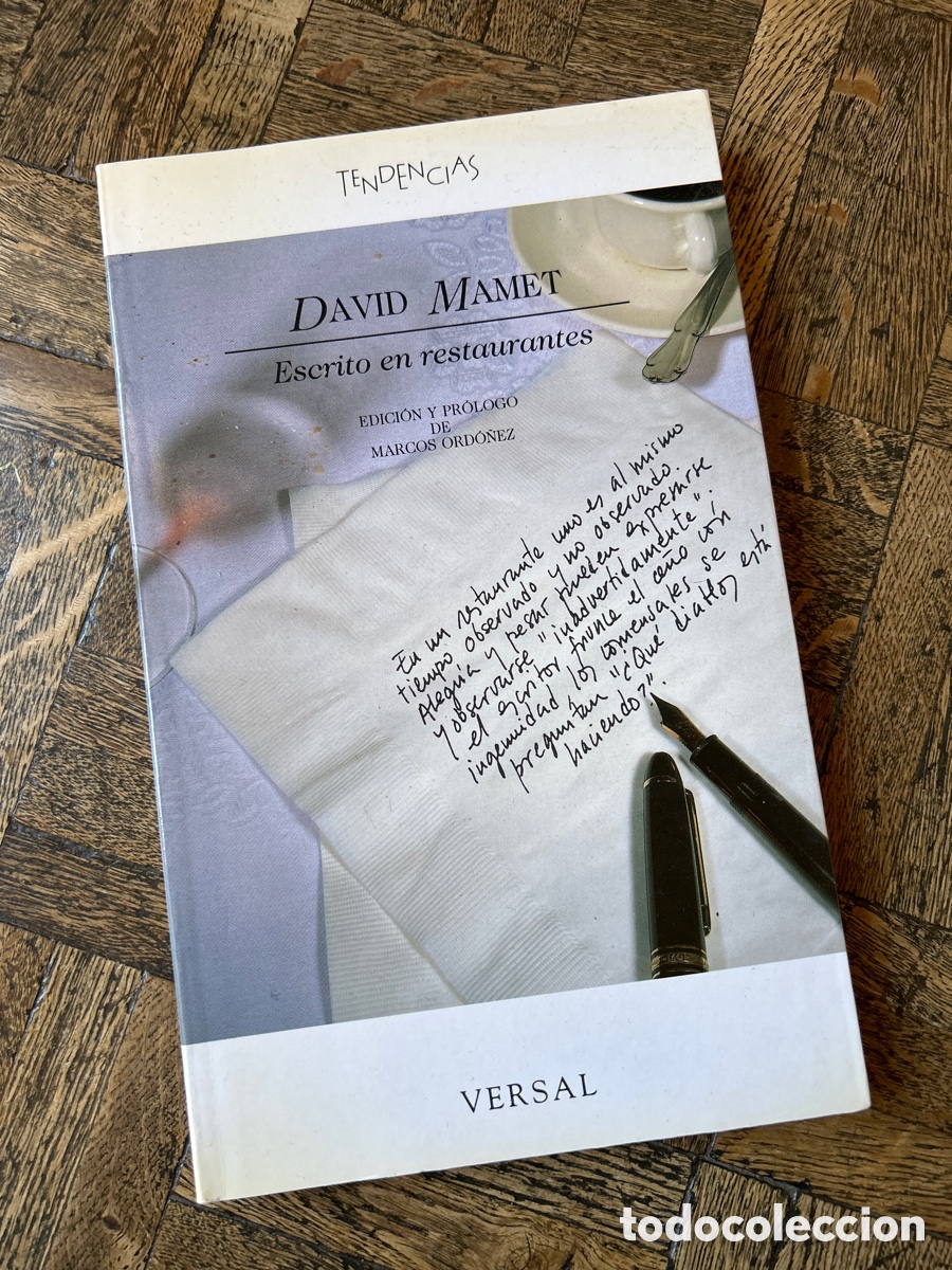 Libros de segunda mano: Escrito en restaurantes - David Mamet - Versal (1991) - Foto 1