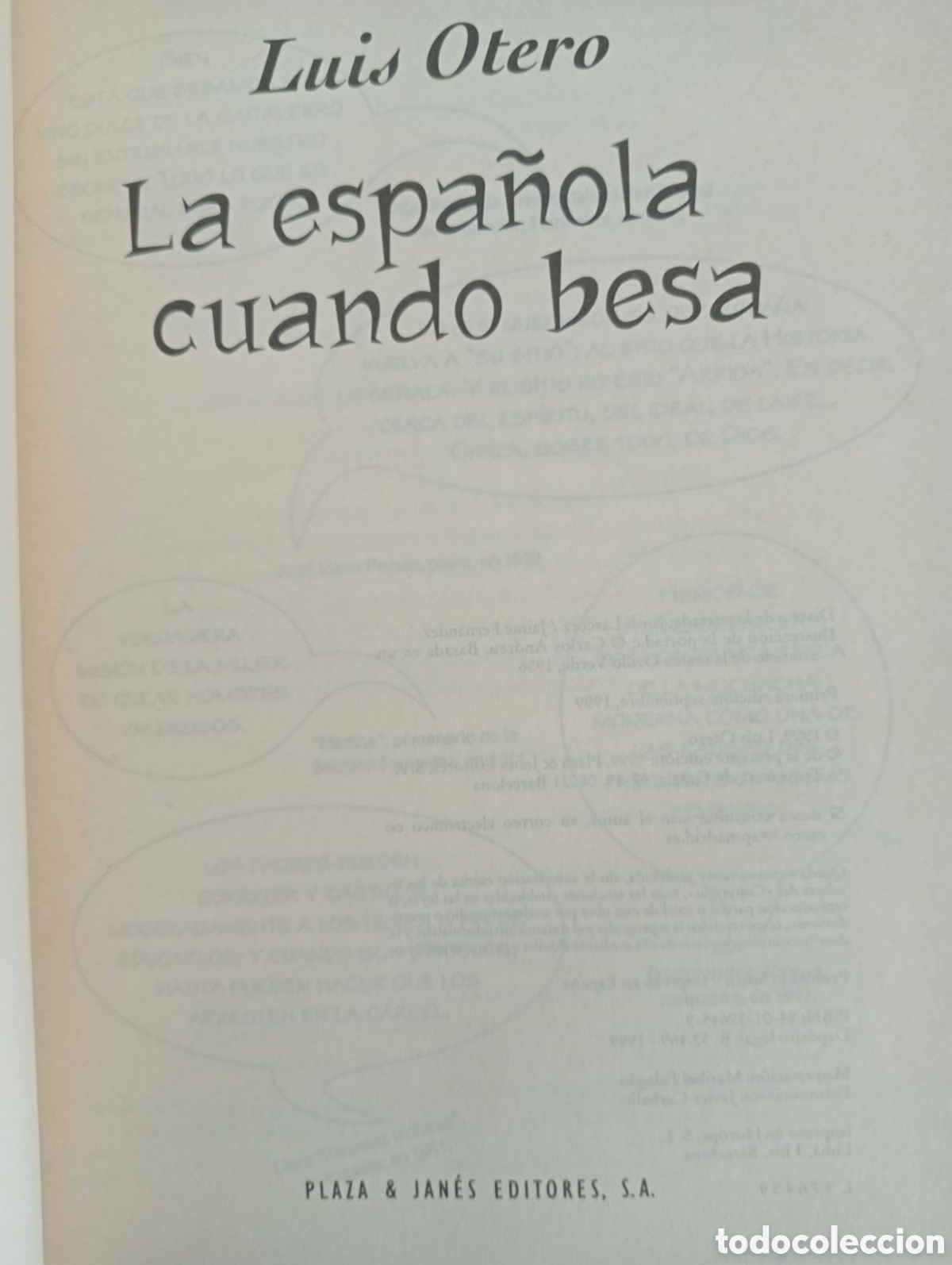 Libros de segunda mano: La espa&ntilde;ola cuando besa / Luis Otero - Foto 3