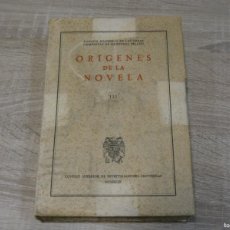 Libros de segunda mano: ARKANSAS1980 LIBRO LITERATURA OBRAS COMPLETAS MENENDEZ PELAYO ORIGENES NOVELA 3 MUY AMARILLO. Lote 403295469