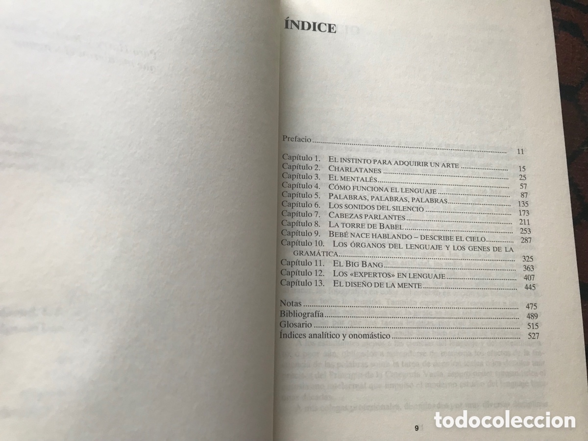 Libros de segunda mano: El instinto del lenguaje. Steven Pinker. Como nuevo - Foto 4