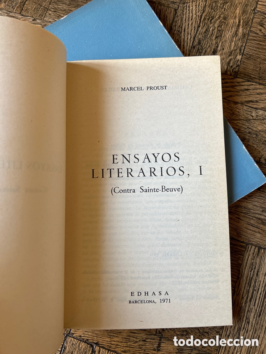 Libros de segunda mano: Ensayos literarios 2 vol. - Marcel Proust - Edhasa (1971) - Foto 7