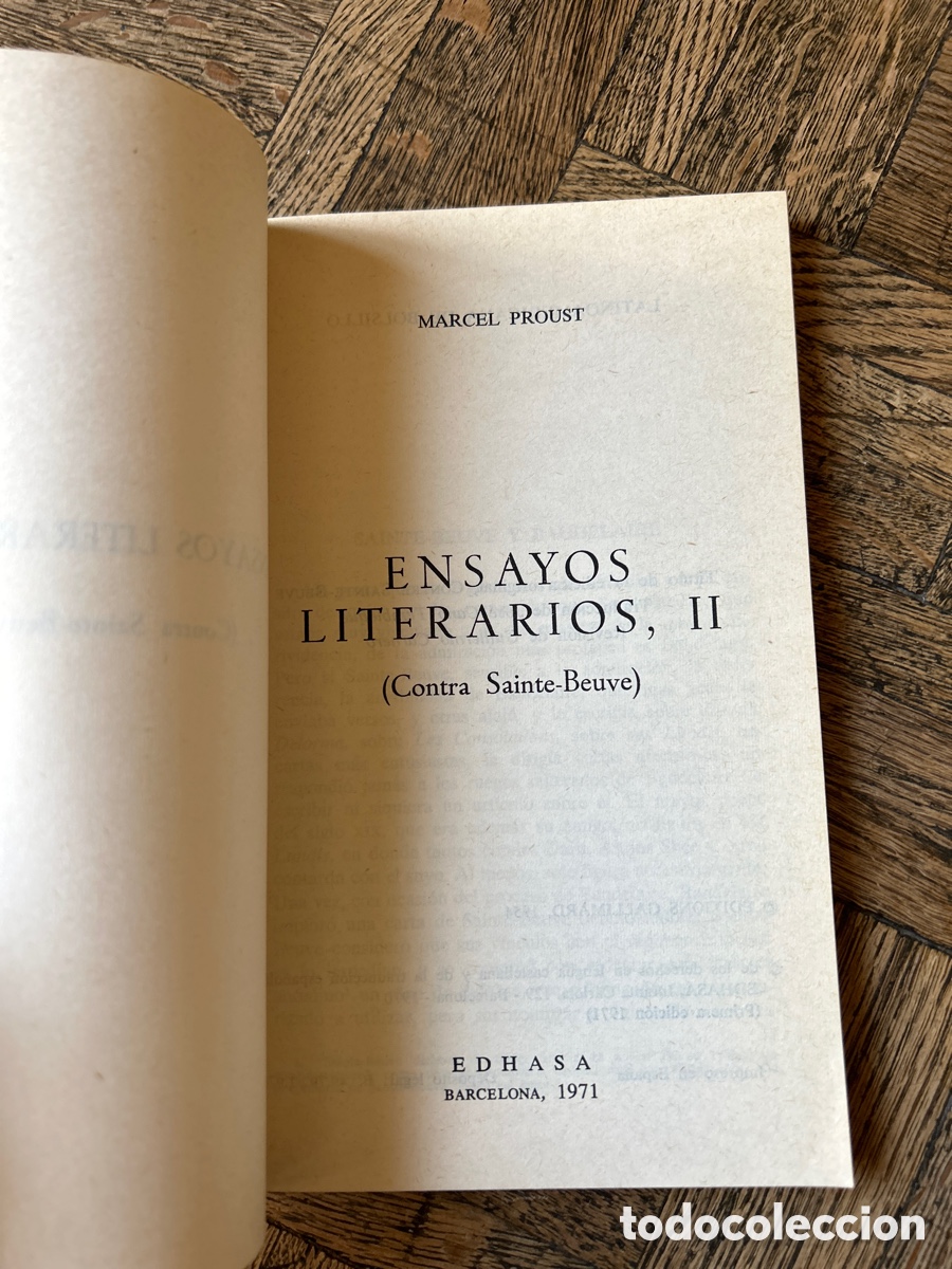 Libros de segunda mano: Ensayos literarios 2 vol. - Marcel Proust - Edhasa (1971) - Foto 9