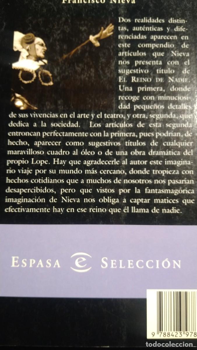 Libros de segunda mano: EL REINO DE NADIE - FRANCISCO NIEVA - Foto 2