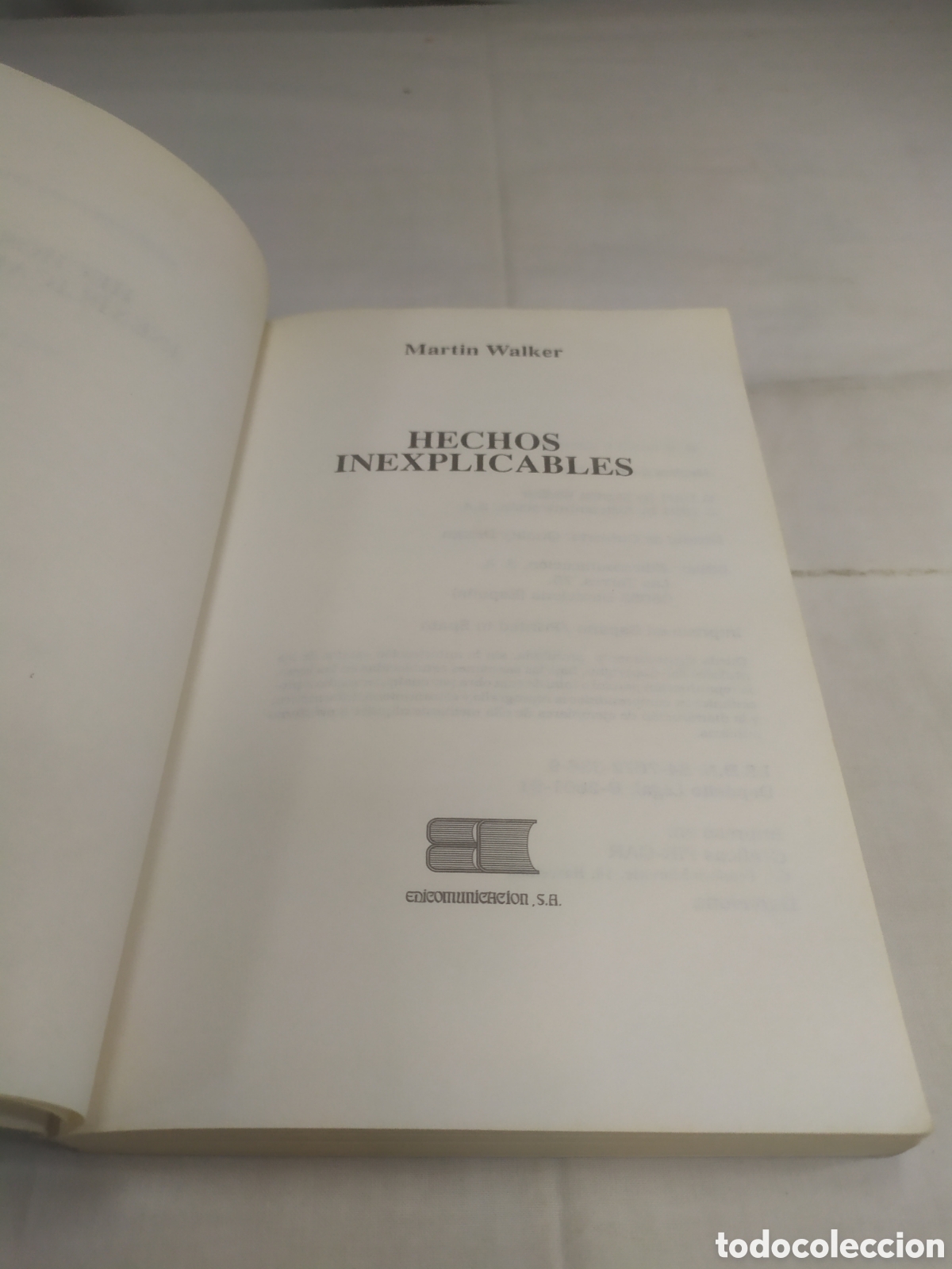 Libros de segunda mano: Hechos inexplicables. Mart&iacute;n Walker, 1991 KKB - Foto 3