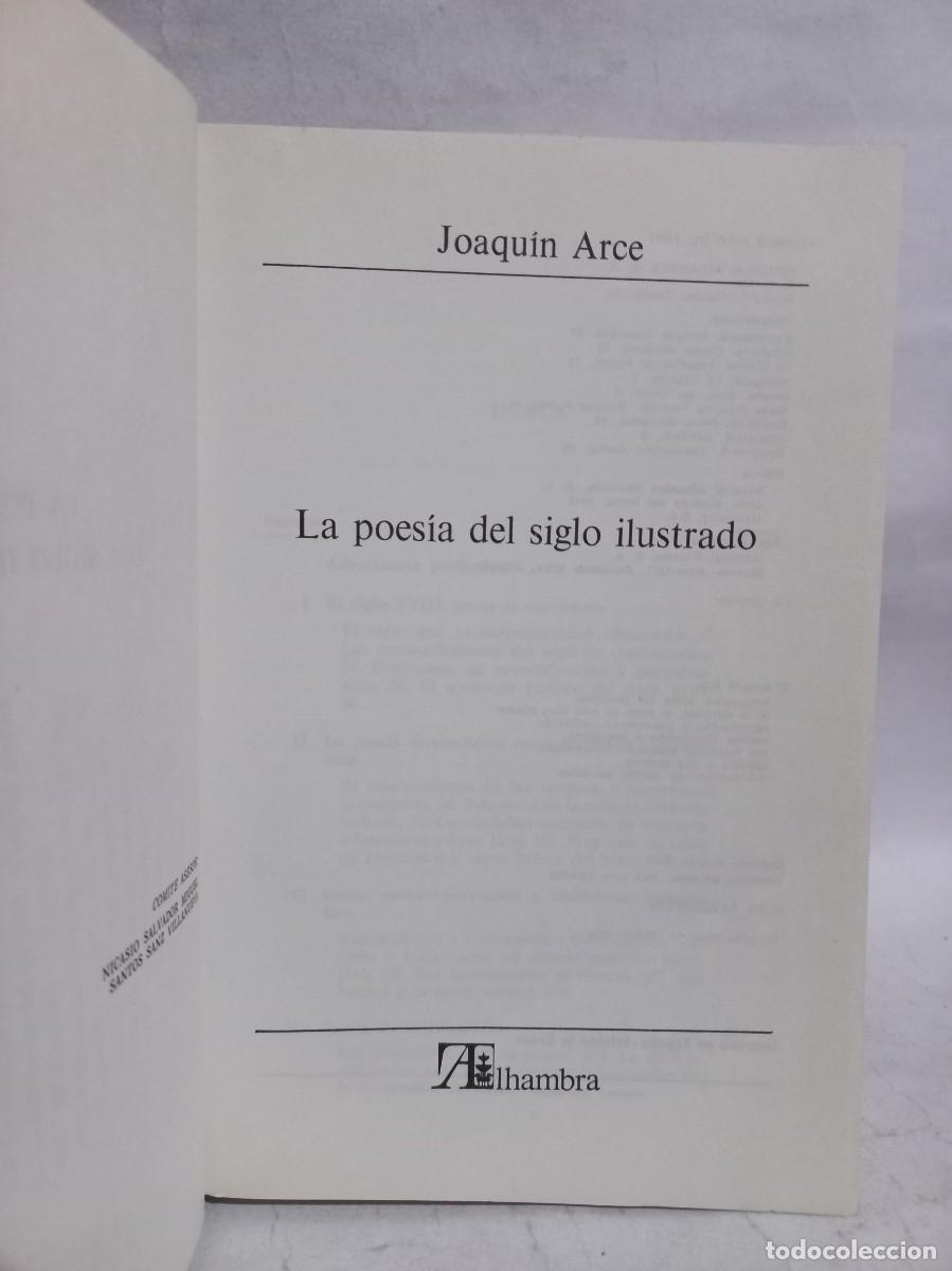 Libros de segunda mano: Joaqu&iacute;n Arce - La Poes&iacute;a del Siglo Ilustrado - 1981 - Foto 3