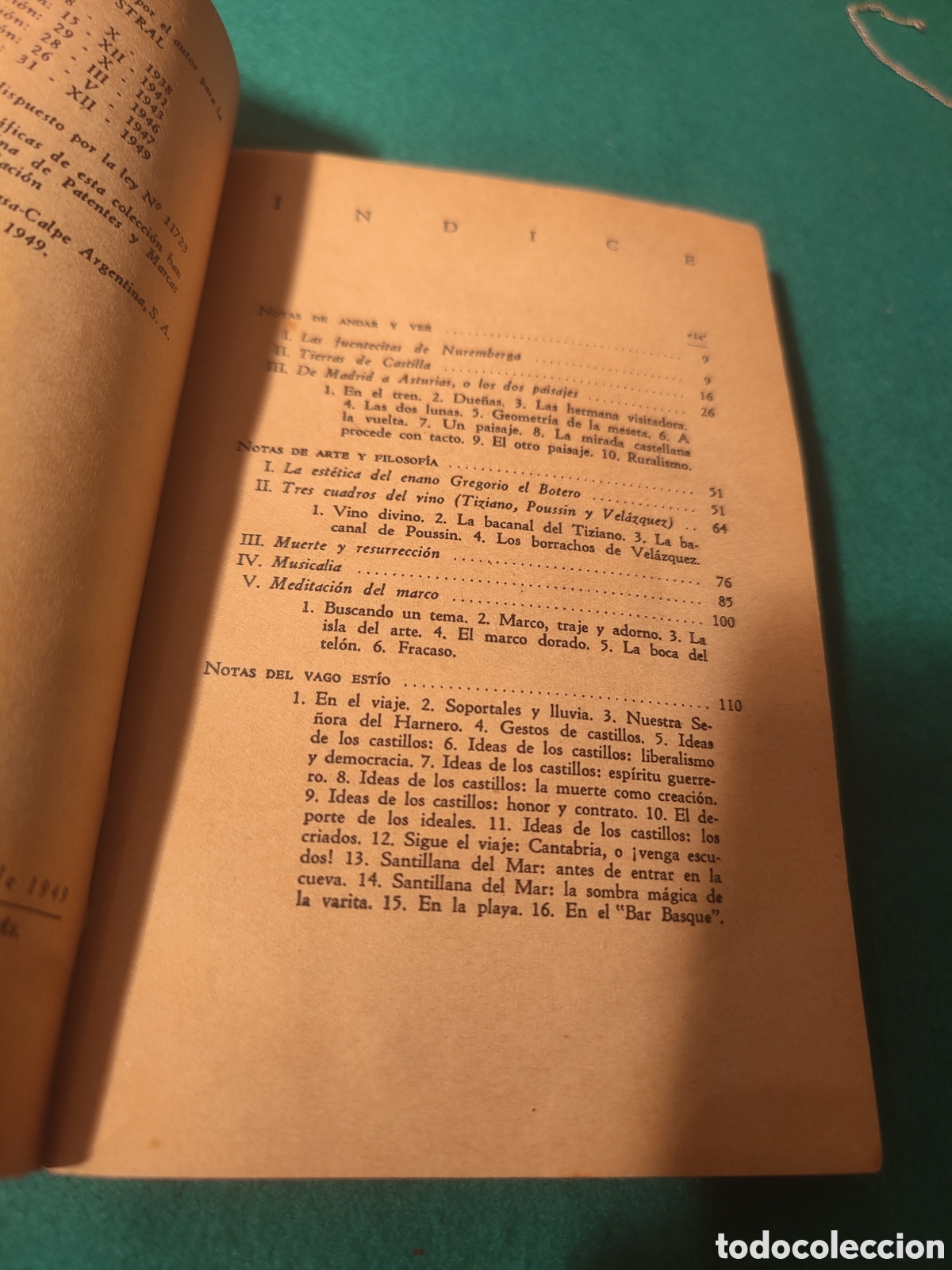 Libros de segunda mano: NOTAS. JOS&Eacute; ORTEGA Y GASSET. AUSTRAL, 1949. - Foto 4