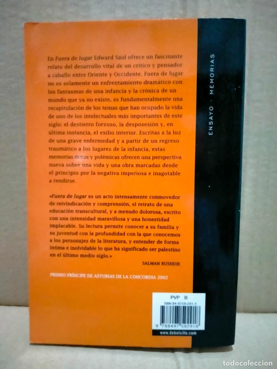 Libros de segunda mano: EDWARD W. SAID. FUERA DE LUGAR . DE BOLSILLO - Foto 6