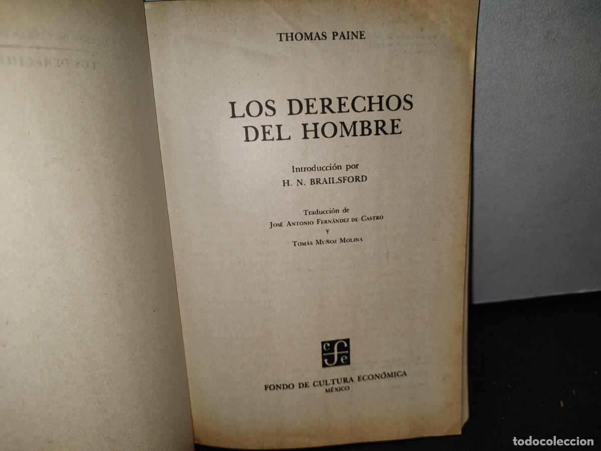 Libros de segunda mano: 70- LOS DERECHOS DEL HOMBRE - THOMAS PAINE - Foto 4