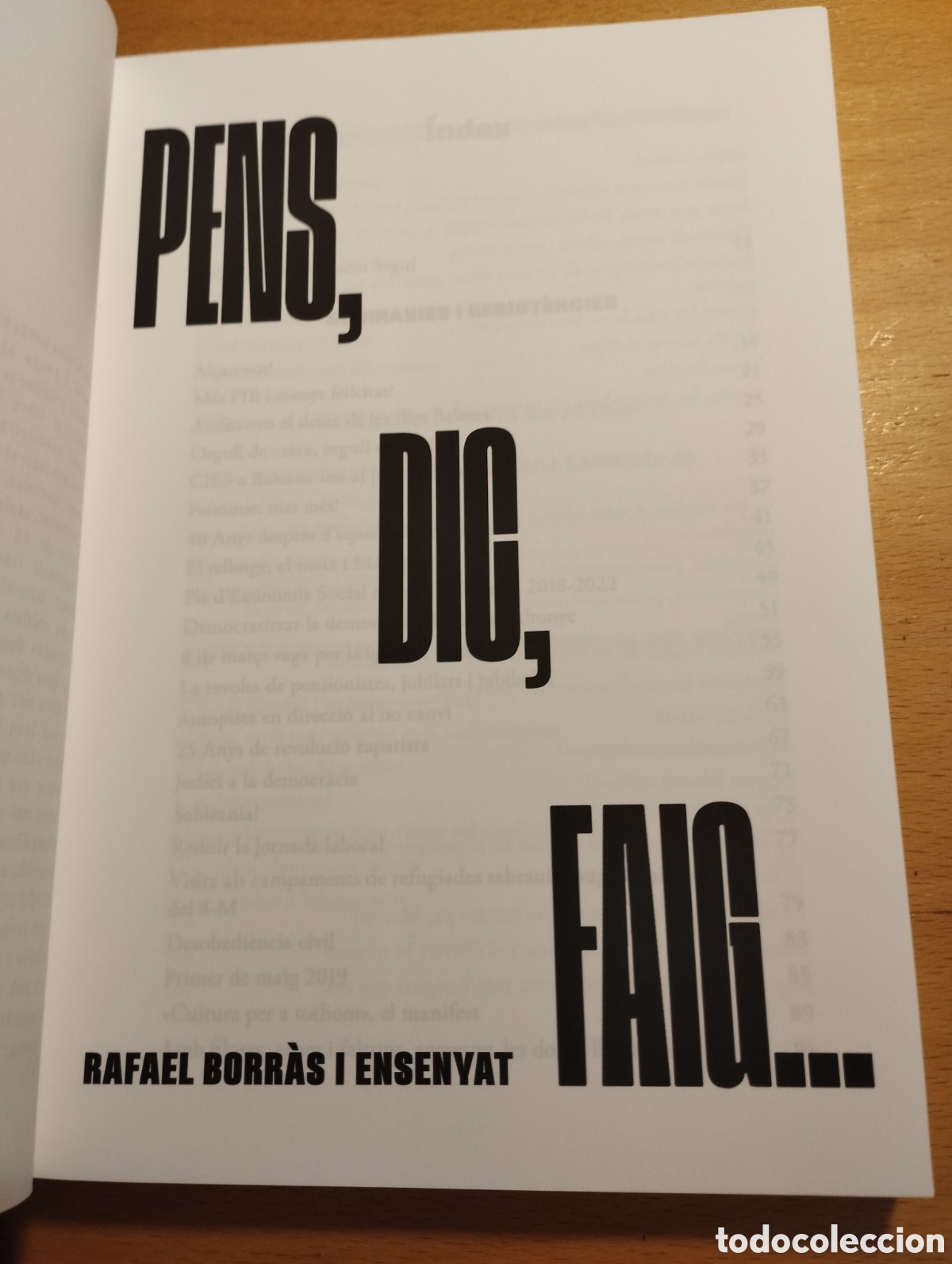 Libros de segunda mano: PENS, DIC, FAIG... (RAFAEL BORR&Agrave;S I ENSENYAT) - Foto 2