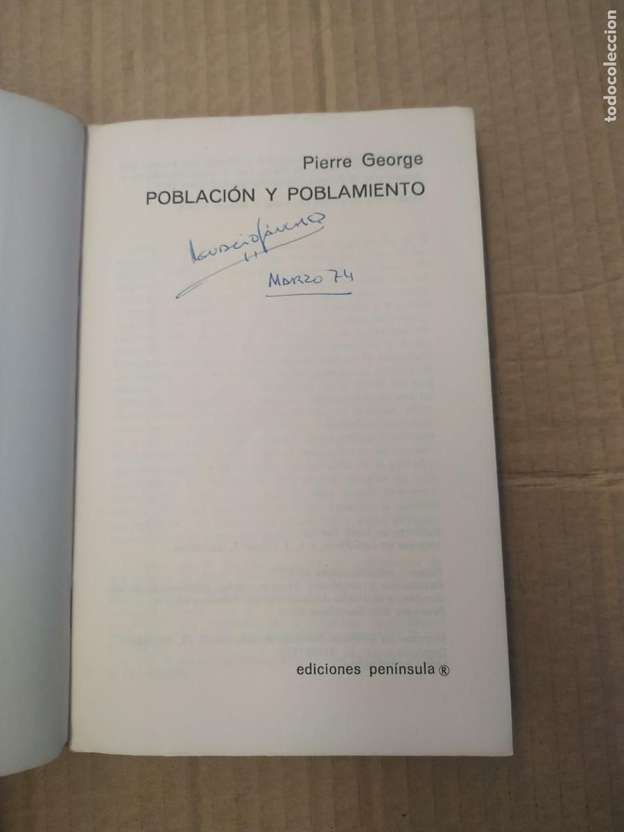 Libros de segunda mano: Poblaci&oacute;n y poblamiento - Pierre George - Foto 4