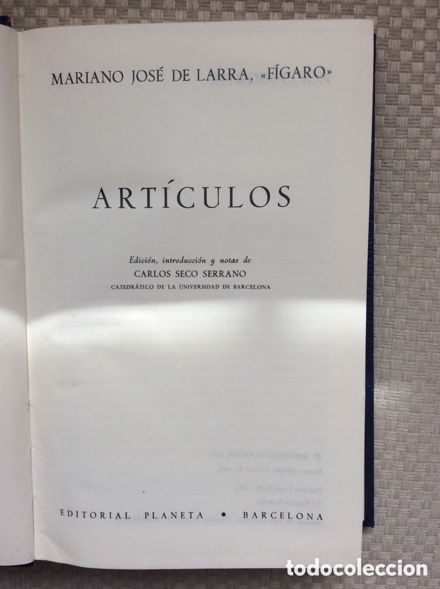Libros de segunda mano: ARTICULOS. MARIANO JOSE DE LARRA &rdquo;FIGARO&rdquo; - Foto 2