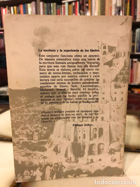 Libros de segunda mano: La escritura y la experiencia de los l&iacute;mites. Philippe Sollers. - Foto 2