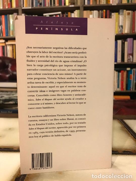 Libros de segunda mano: Sobre el bloqueo del escritor. Victoria Nelson. - Foto 2