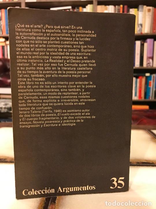 Libros de segunda mano: El espacio y las m&aacute;scaras. Introducci&oacute;n a la lectura de Cernuda. Jenaro Talens. - Foto 2