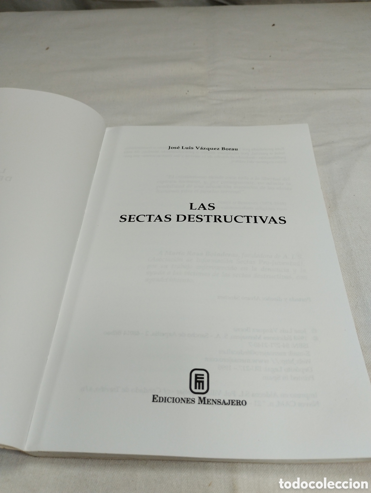 Libros de segunda mano: Las sectas destructivas. Jos&eacute; Luis V&aacute;zquez, 1991 KKB - Foto 3
