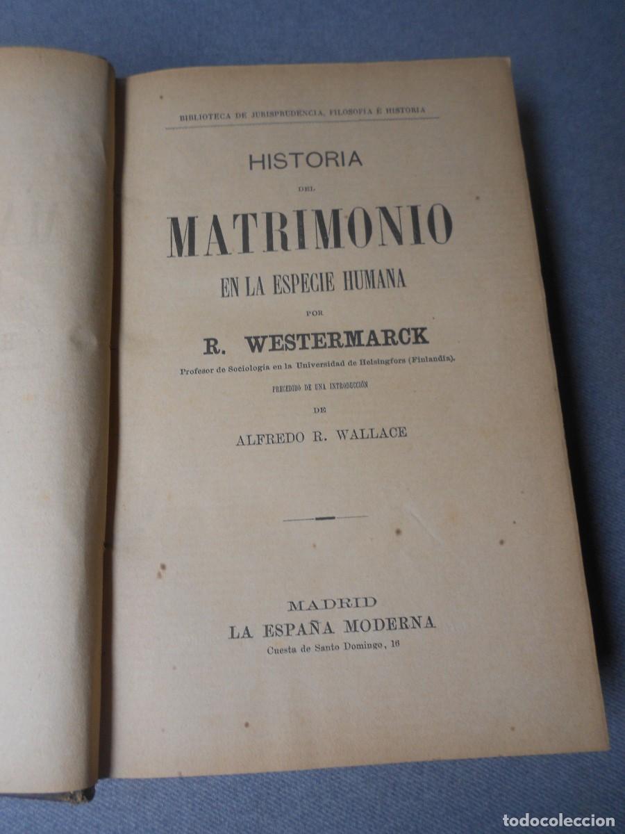 Libros de segunda mano: HISTORIA DEL MATRIMONIO - Foto 2