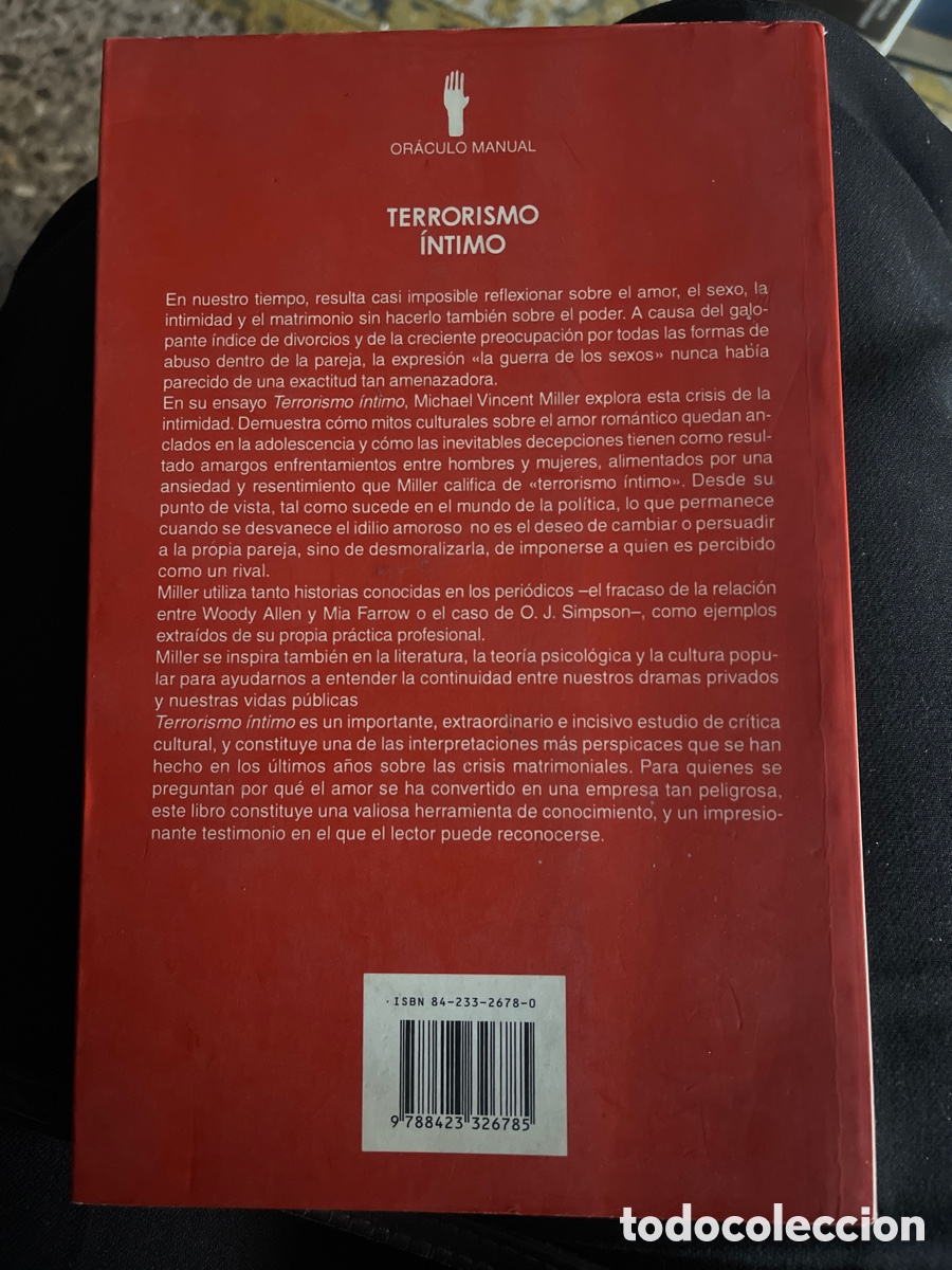 Libros de segunda mano: Terrorismo &iacute;ntimo. El deterioro de la vida er&oacute;tica. Michael Vincent Miller - Foto 2