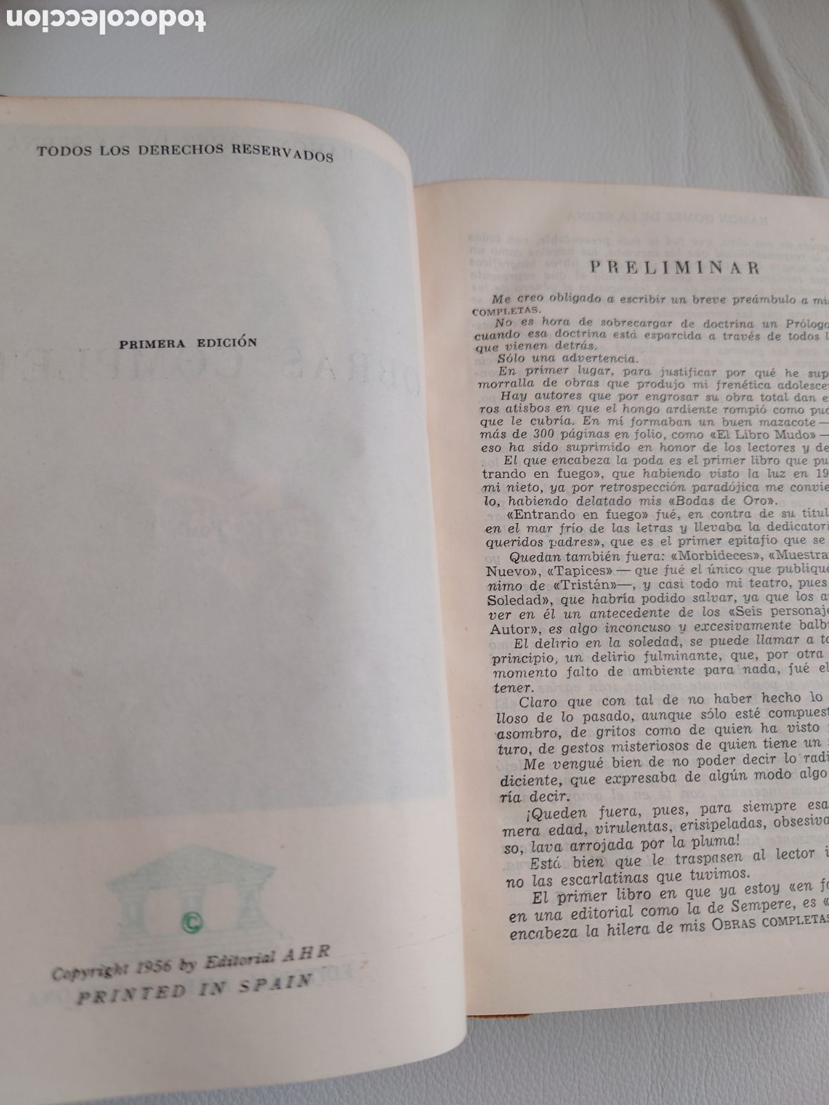 Libros de segunda mano: Ram&oacute;n G&oacute;mez de la Serna Obras Completas - Foto 4
