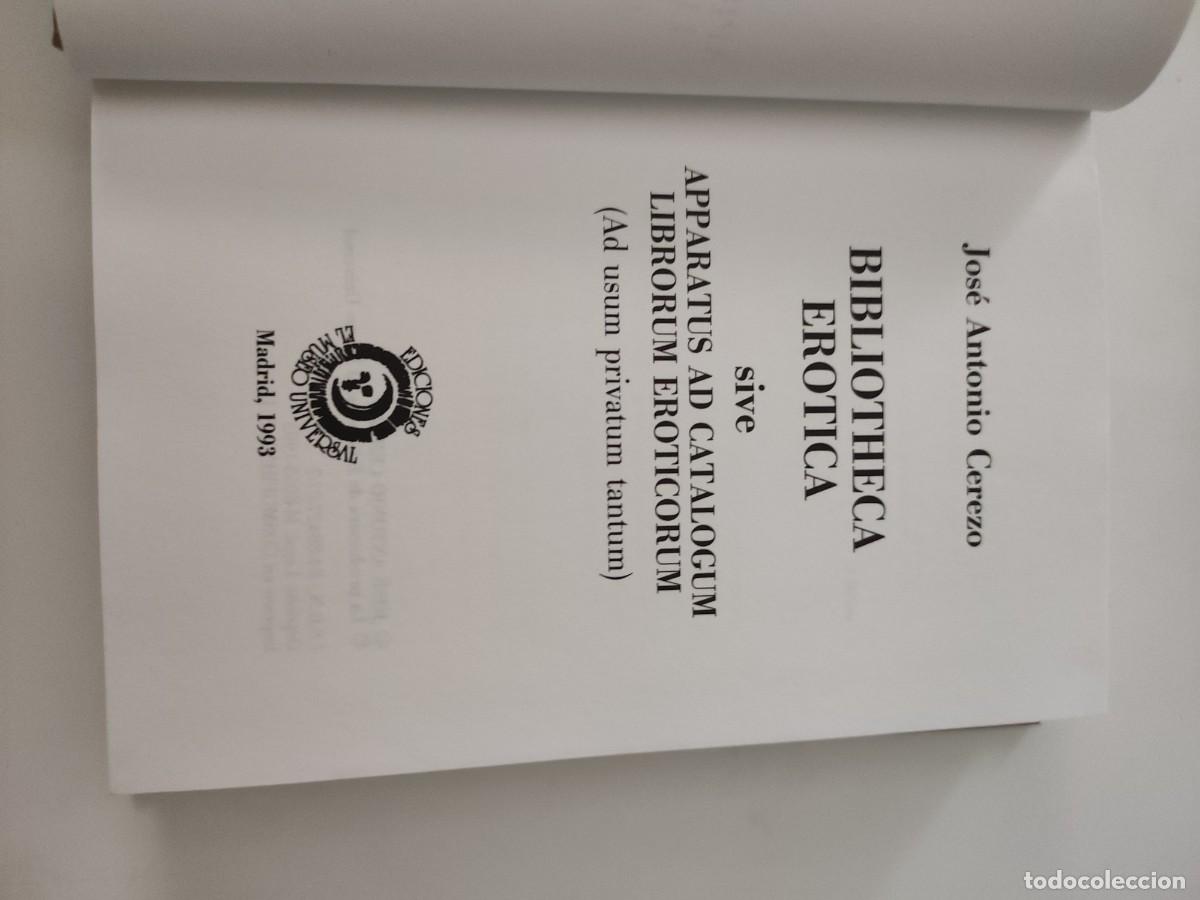 Libros de segunda mano: Bibliotheca er&oacute;tica. Jos&eacute; Antonio Cerezo - Foto 4