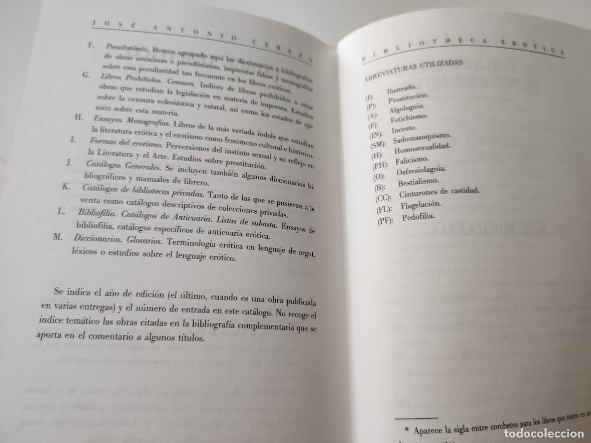 Libros de segunda mano: Bibliotheca er&oacute;tica. Jos&eacute; Antonio Cerezo - Foto 8