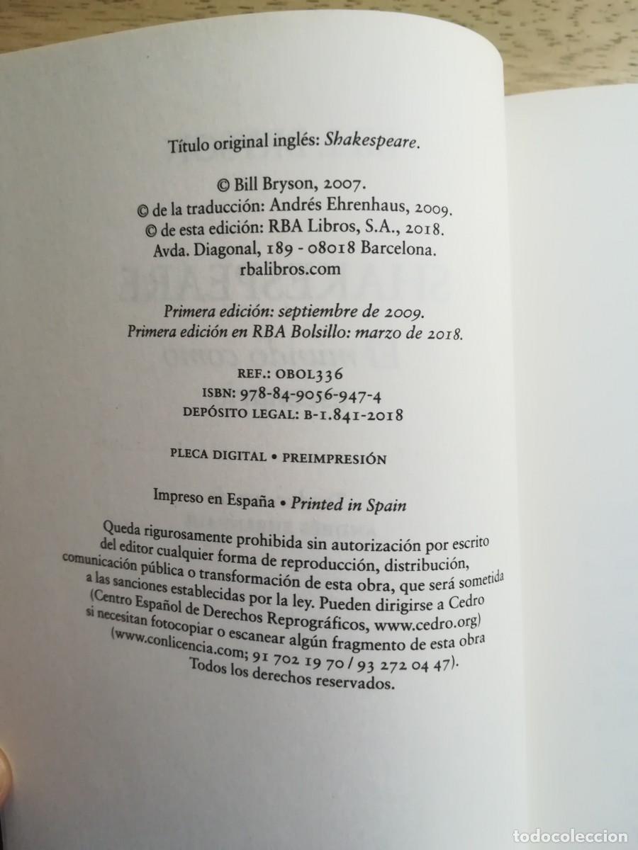 Libros de segunda mano: Shakespeare. Bill Bryson - Foto 3