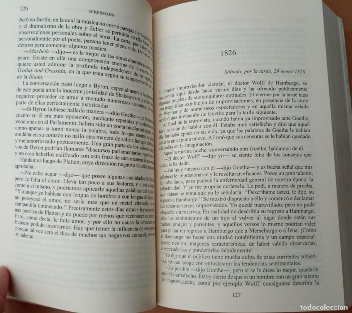 Libros de segunda mano: Conversaciones con Goethe, de Eckermann - Foto 3