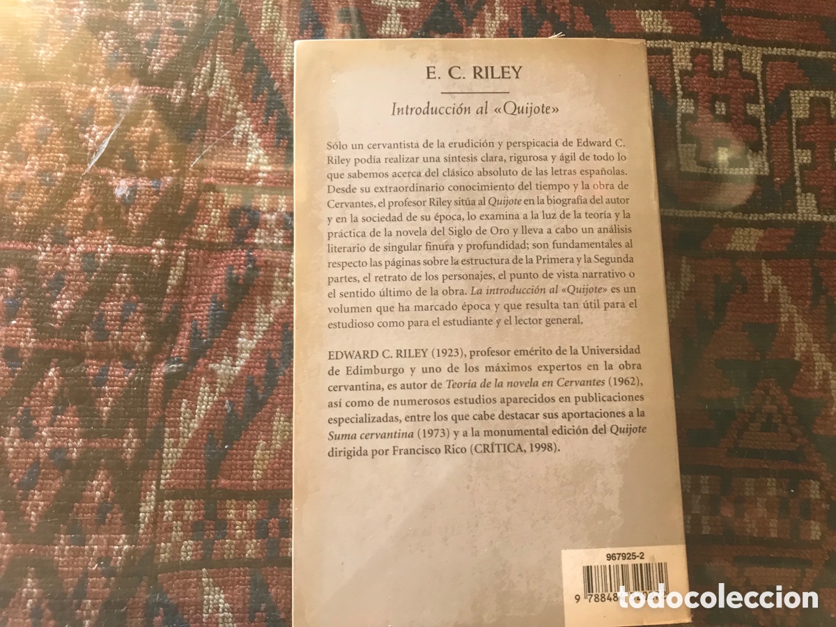 Libros de segunda mano: Introducci&oacute;n al Quijote. E. C. Riley. Cr&iacute;tica. Muy buscado - Foto 2