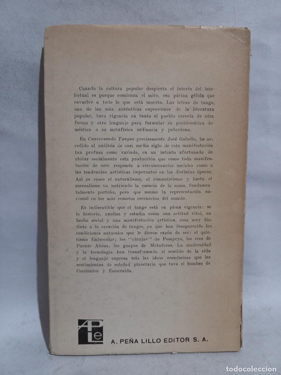 Libros de segunda mano: Jos&eacute; Gobello - Conversando Tangos - 1976 - Foto 3