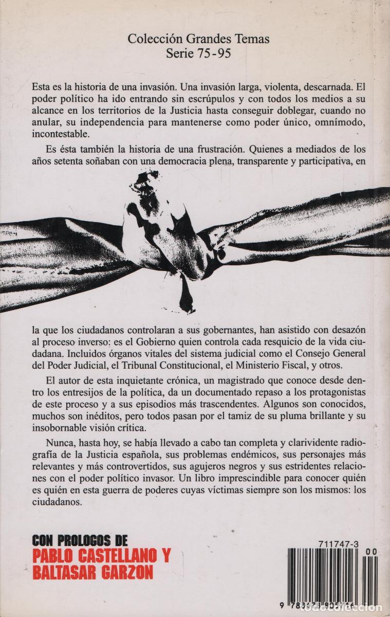 Libros de segunda mano: Manos sucias.El poder contra la justicia. Joaqu&iacute;n Navarro. Temas de Hoy. 1995. - Foto 2