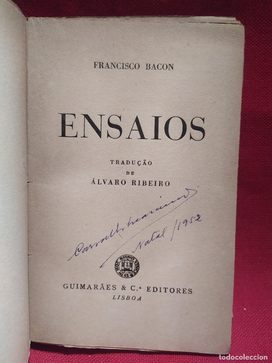 Libros de segunda mano: 1952. Ensaios de Francisco Bacon. - Foto 2