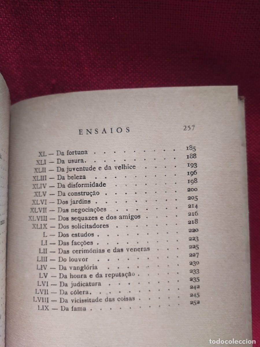 Libros de segunda mano: 1952. Ensaios de Francisco Bacon. - Foto 5