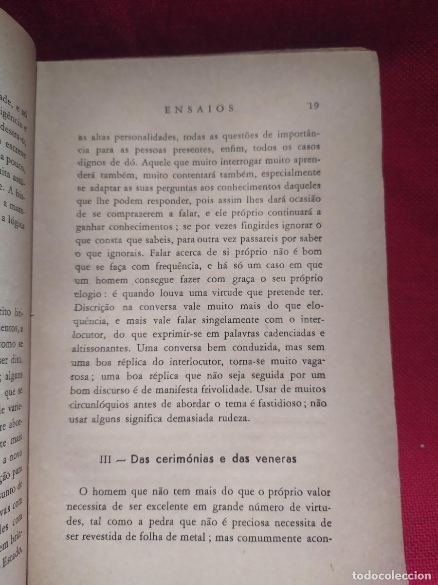 Libros de segunda mano: 1952. Ensaios de Francisco Bacon. - Foto 6