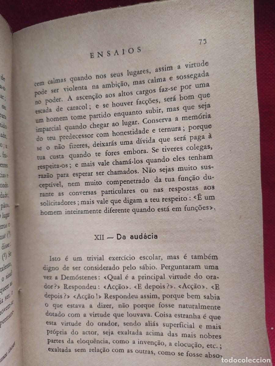 Libros de segunda mano: 1952. Ensaios de Francisco Bacon. - Foto 7