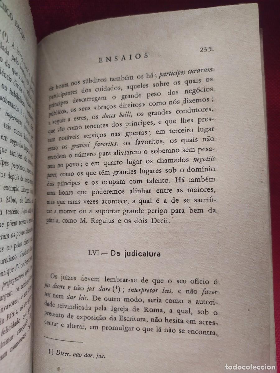 Libros de segunda mano: 1952. Ensaios de Francisco Bacon. - Foto 10